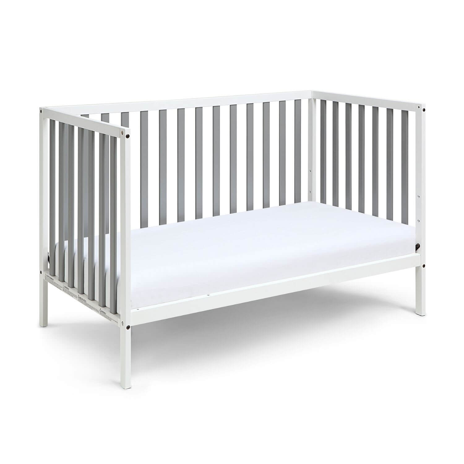 Deux Remi 3-in-1 Convertible Island Crib White/Gray