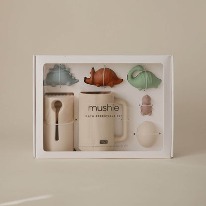 Mushie Dino Bath Essentials Kit