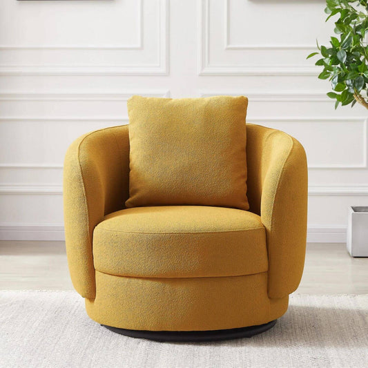 Ashcroft Dylan Boucle Lounge Nursery Chair Gold