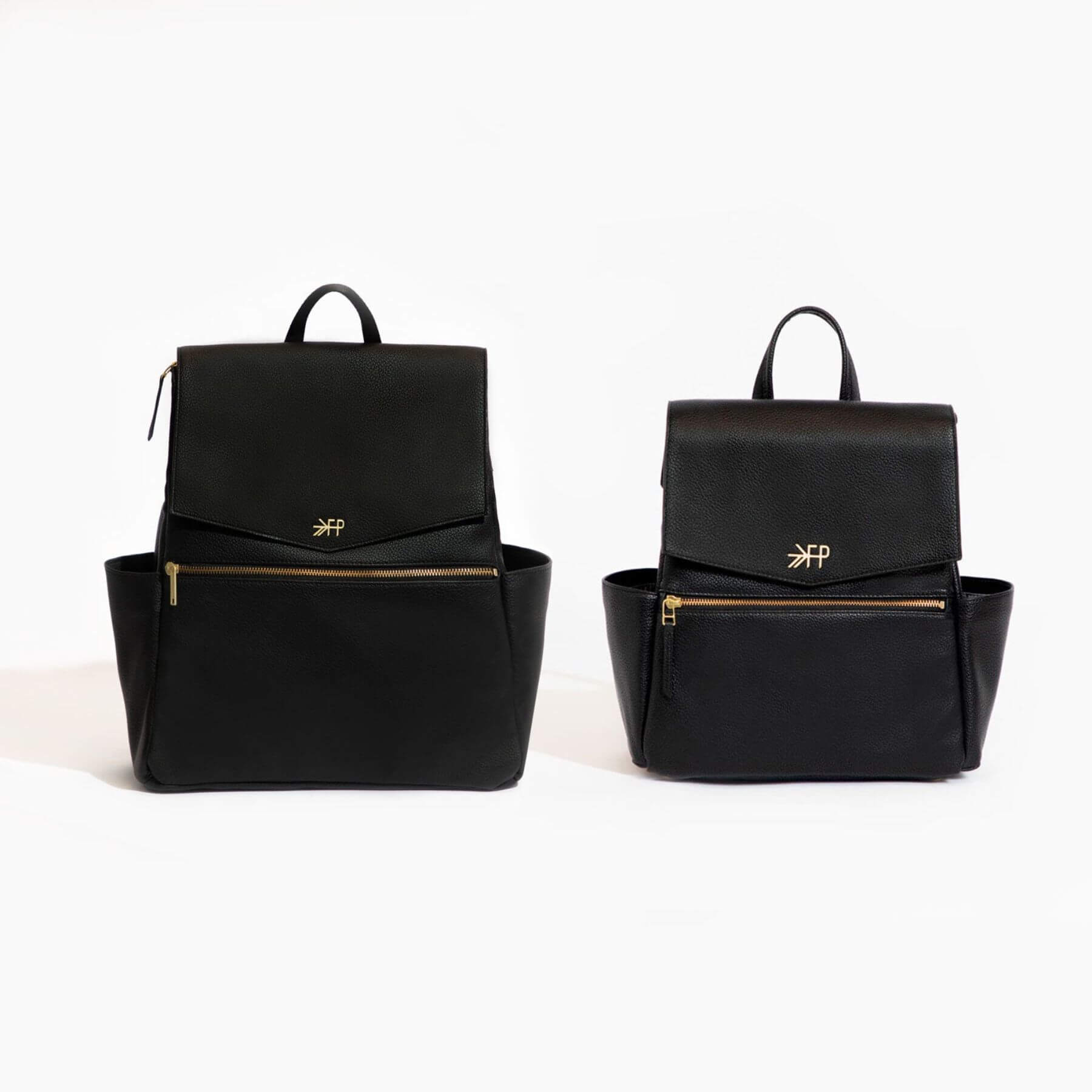 Two Ebony Mini Classic Bag II with a brand logo