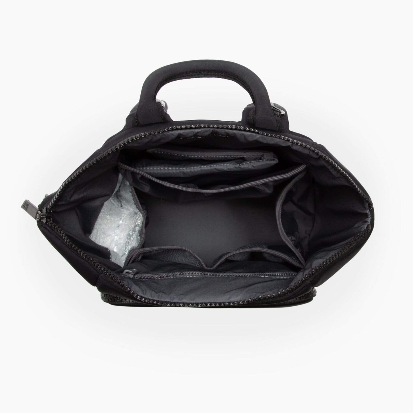 Ebony Seoul Neoprene Backpack II with interior organization