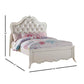 ACME Edalene Full Bed | Pearl Synthetic Leather & Pearl White