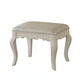 ACME Edalene Vanity Stool | Pearl Synthetic Leather & Pearl White