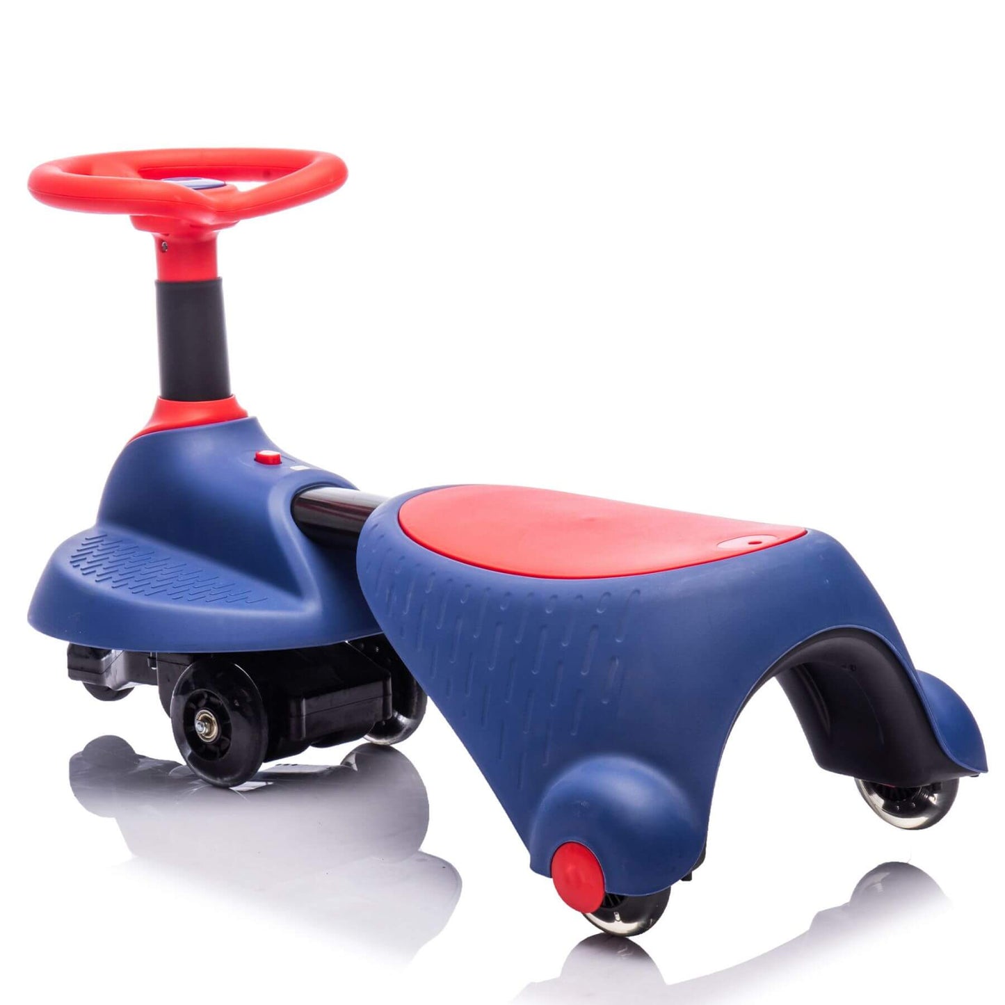 HIFINE 6V Kids Ride On Electric Wiggle Car - Red & Blue