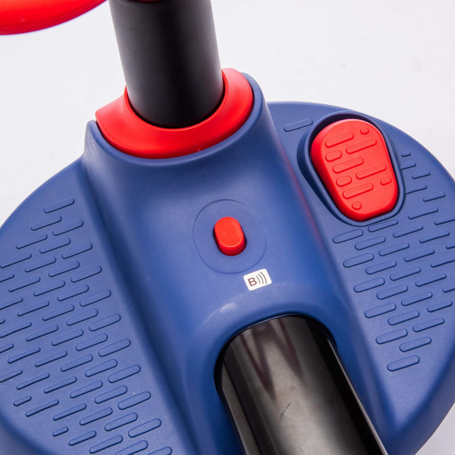 Close-up of HIFINE 6V Kids Ride On Electric Wiggle Car - Red & Blue