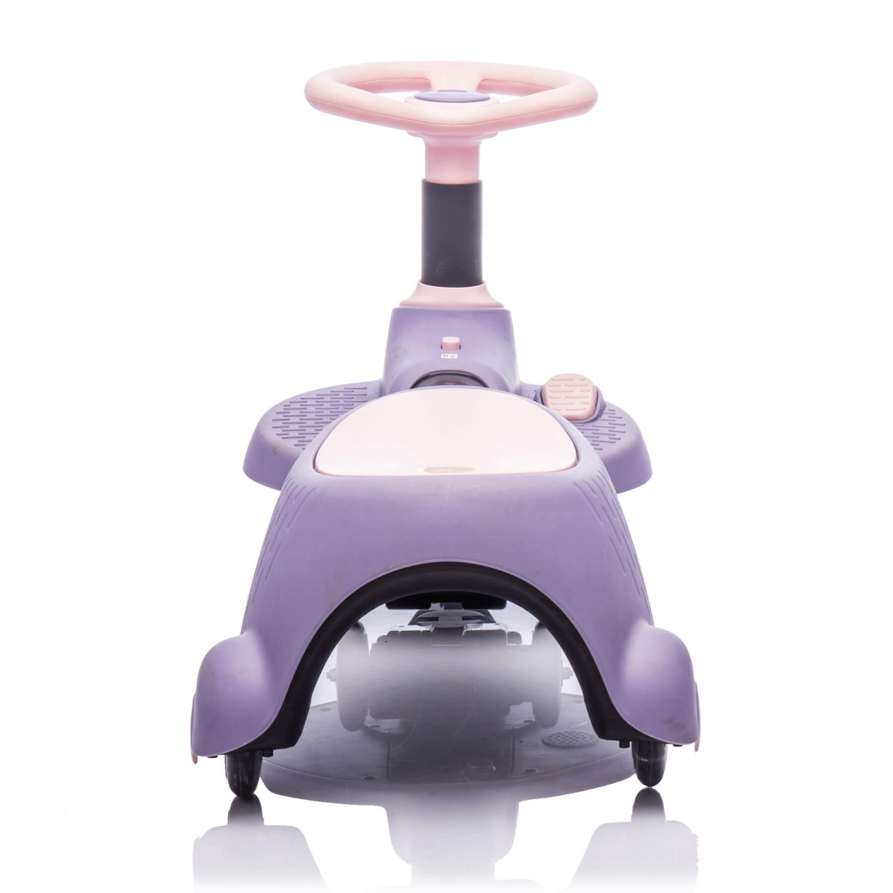 Back view of HIFINE 6V Kids Ride On Electric Wiggle Car - Purple