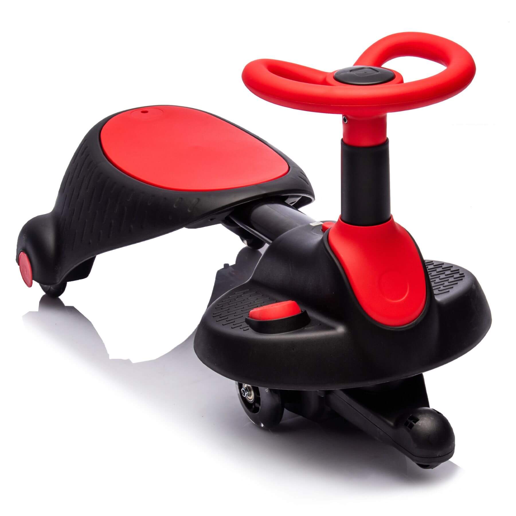 HIFINE 6V Kids Ride On Electric Wiggle Car - Red & Black
