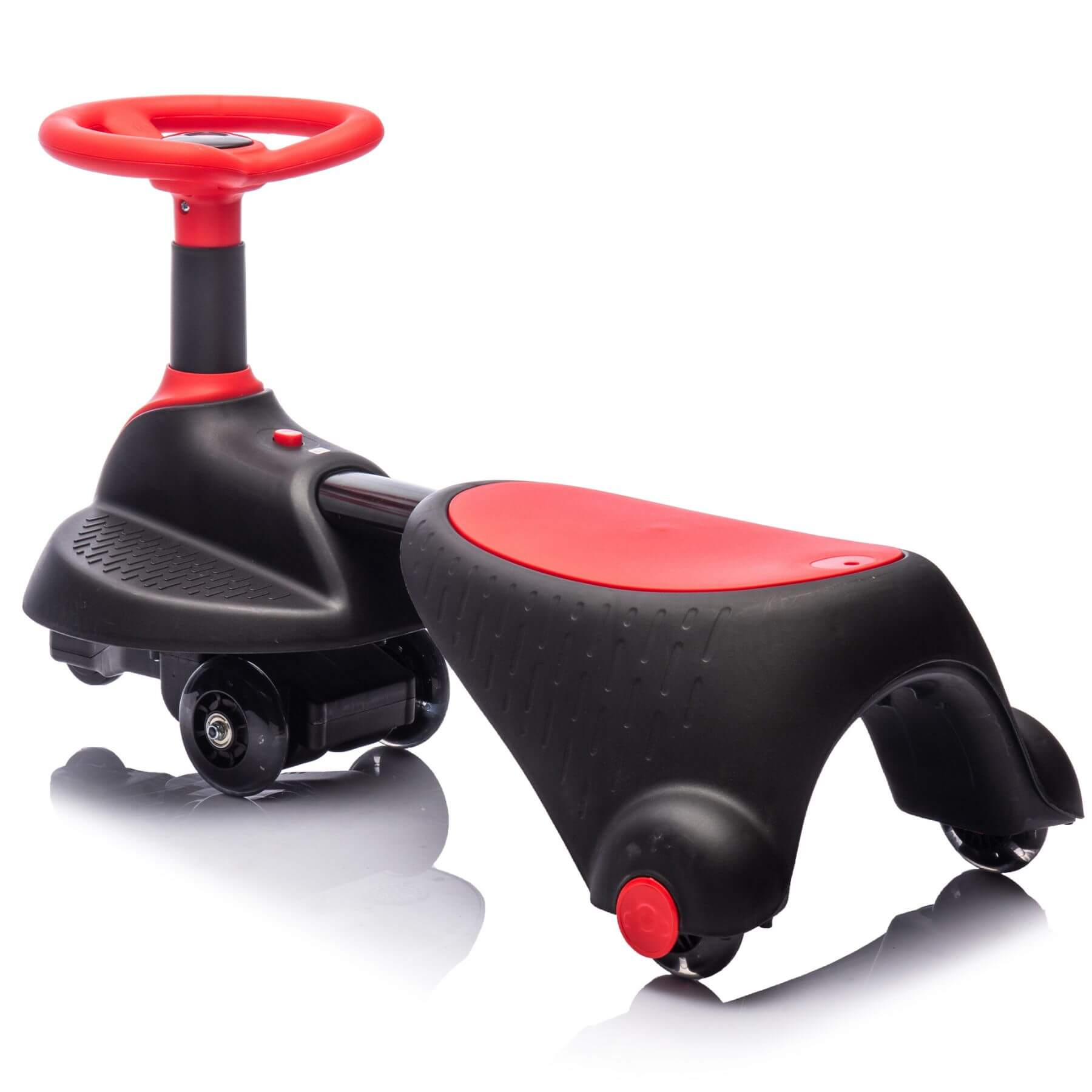 HIFINE 6V Kids Ride On Electric Wiggle Car - Red & Black