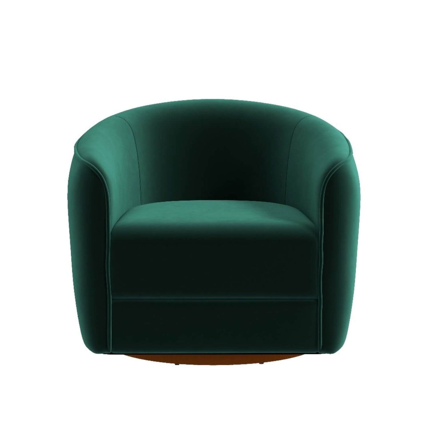 Ashcroft Elise Dark Green Velvet Nursery Swivel Chair