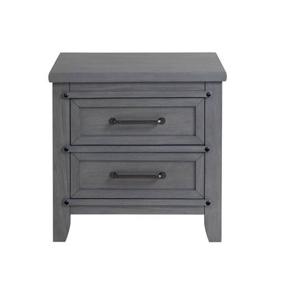 Soho Baby Ellison 2-Drawer Nightstand | Ash Gray