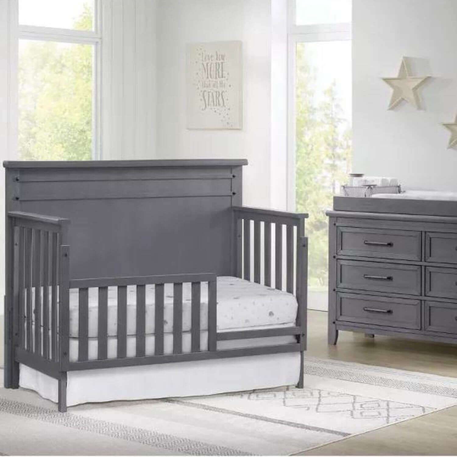 Soho Baby Ellison 4-in-1 Convertible Crib | Ash Gray