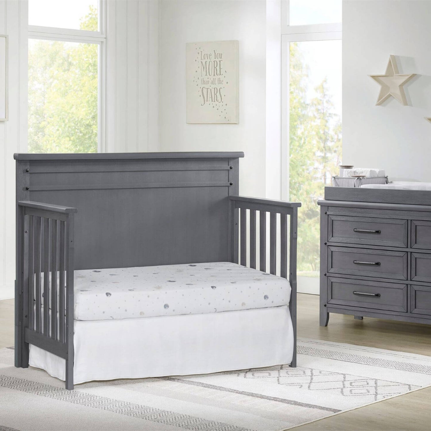 Soho Baby Ellison 4-in-1 Convertible Crib | Ash Gray