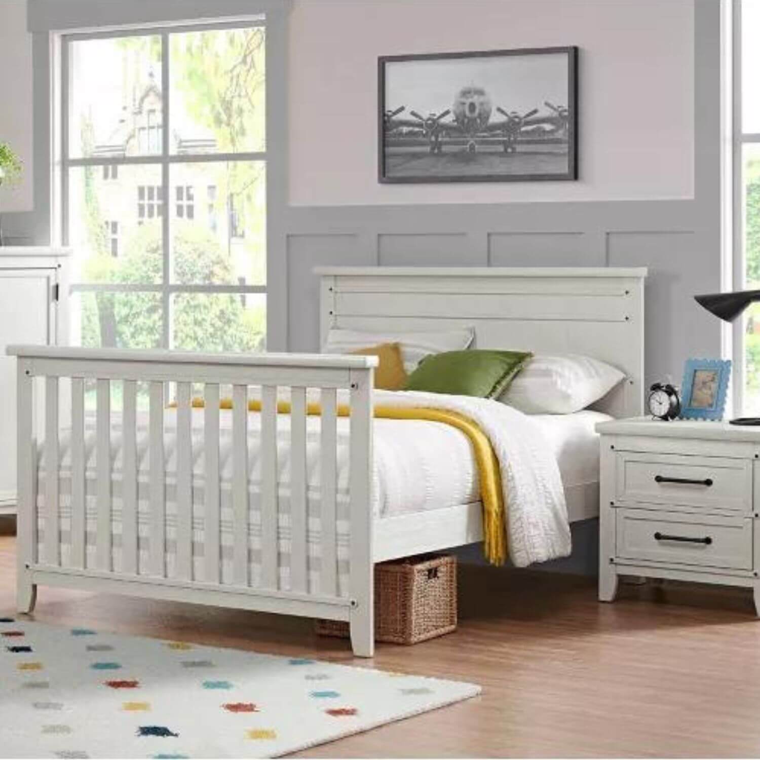 Soho Baby Ellison 4-in-1 Convertible Crib | Rustic White