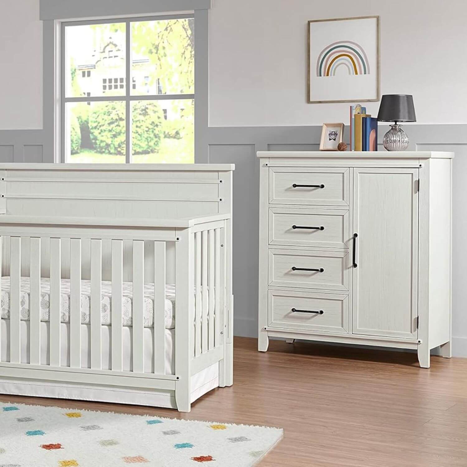 Soho Baby Ellison 4-Drawer Chifferobe | Rustic White