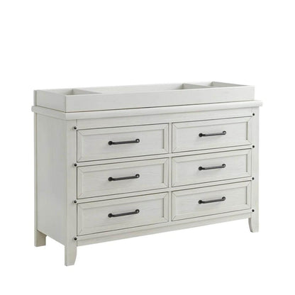 Soho Baby Ellison Changing Topper For 6-Drawer Dresser | Rustic White