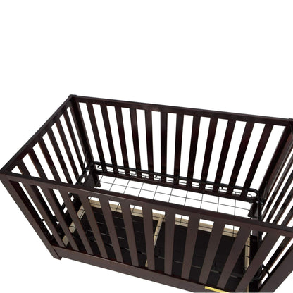 AFG Emma 4-in-1 Convertible Crib with Drawer - Charcoal