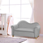 Qaba Ergonomic Foam Kids Sofa with Inner Toy Storage Chest Gray