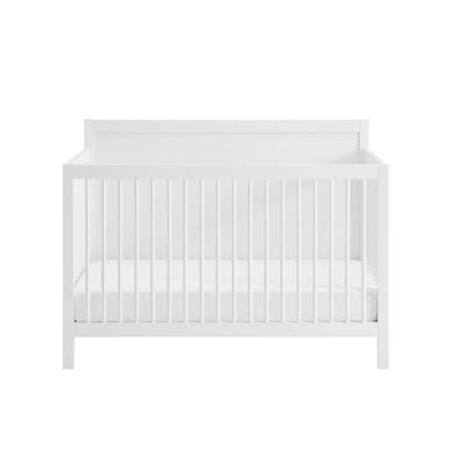 Soho Baby Essential 4-in-1 Convertible Crib with Panel Headboard | White