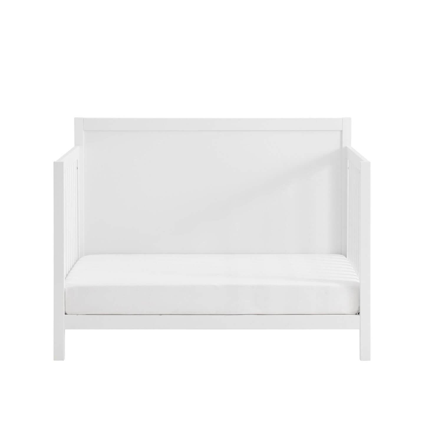 Soho Baby Essential 4-in-1 Convertible Crib with Panel Headboard | White