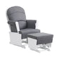 Soho Baby Essential Wooden Glider and Ottoman Set | Dark Gray