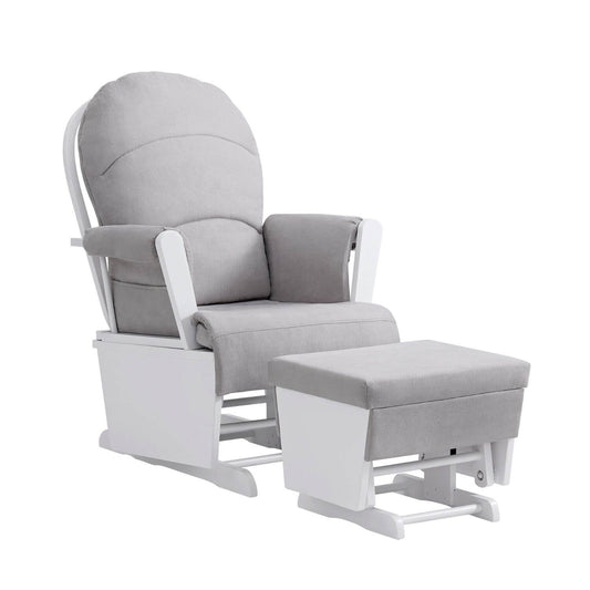 Soho Baby Essential Wooden Glider | Light Gray