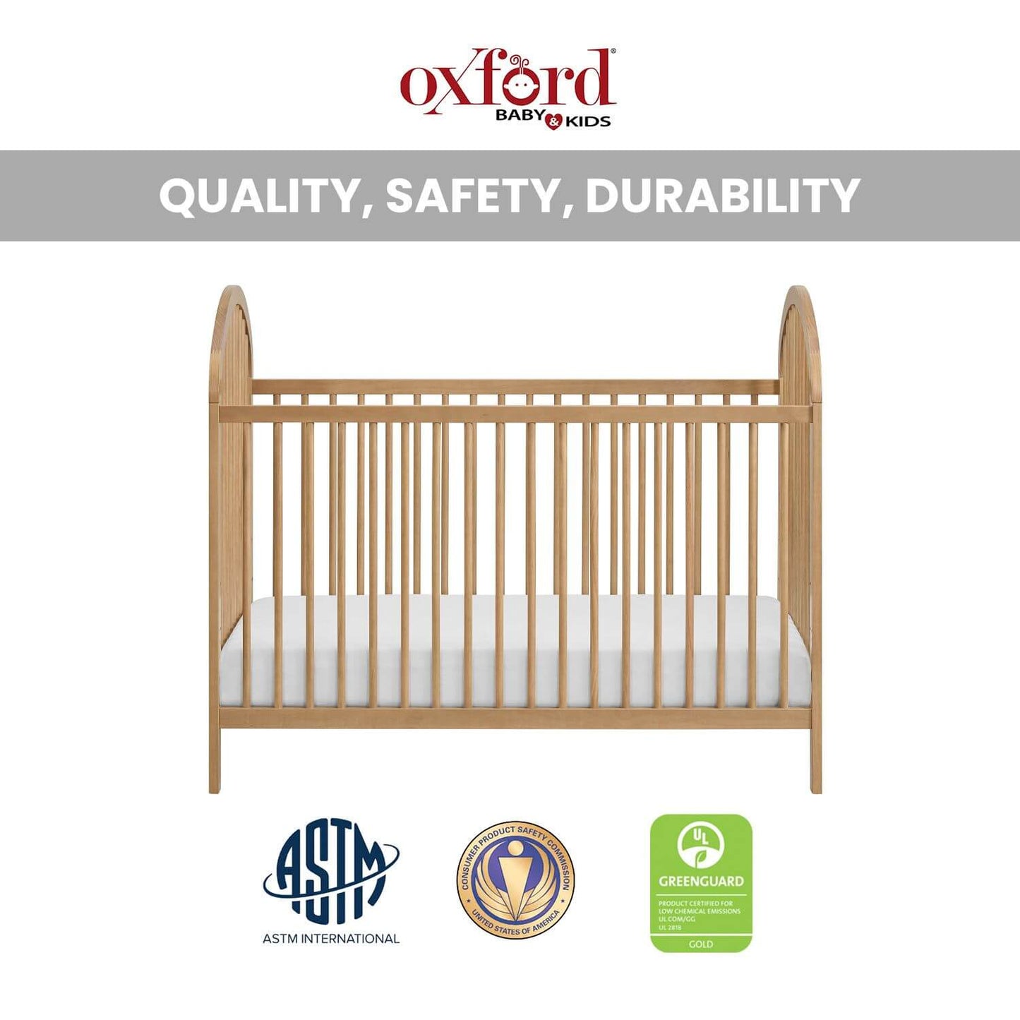 Oxford Baby Everest Crib Honey Wood