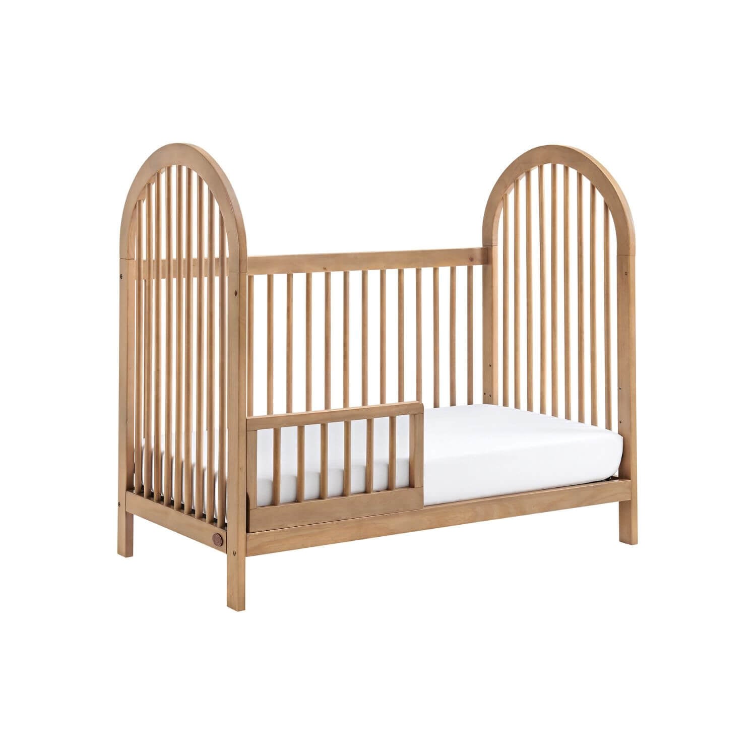 Soho Baby Everlee 3-in-1 Convertible Island Crib | Honey Wood