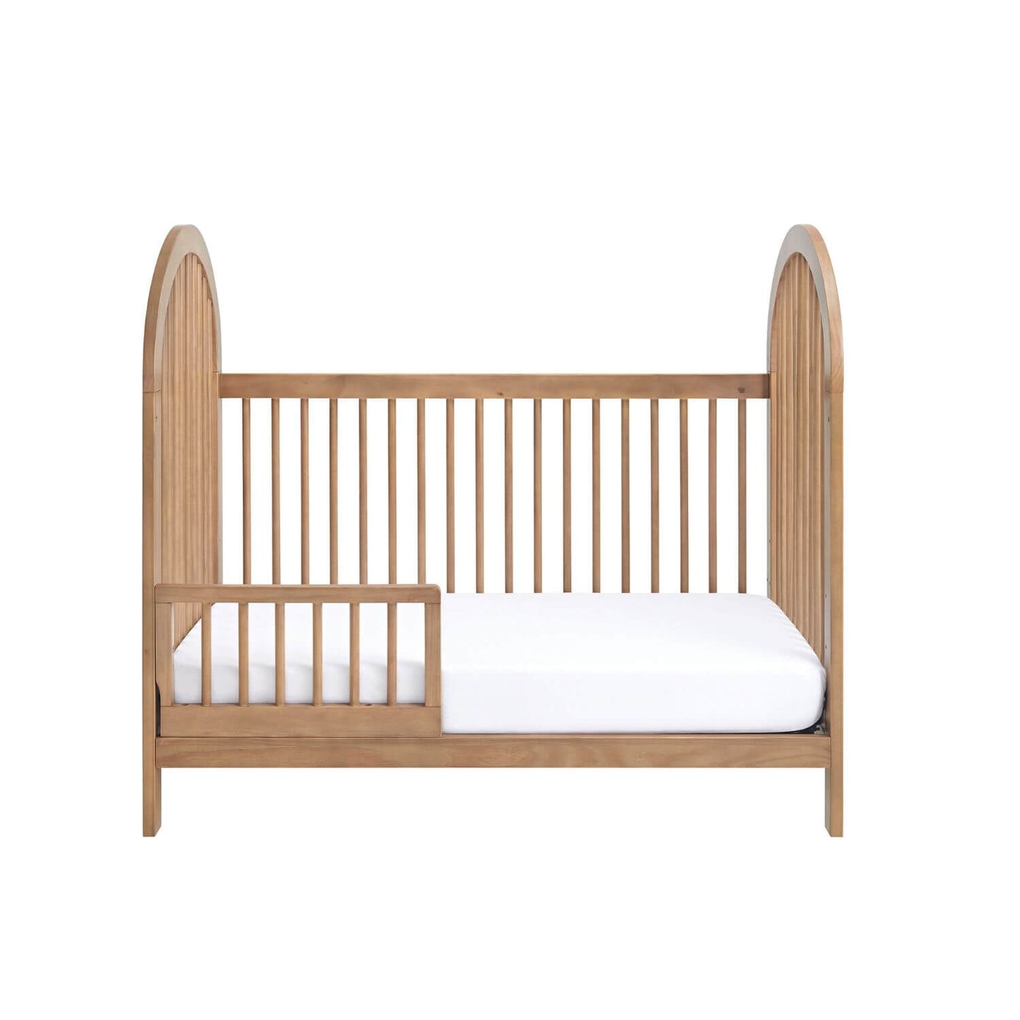 Soho Baby Everlee 3-in-1 Convertible Island Crib | Honey Wood