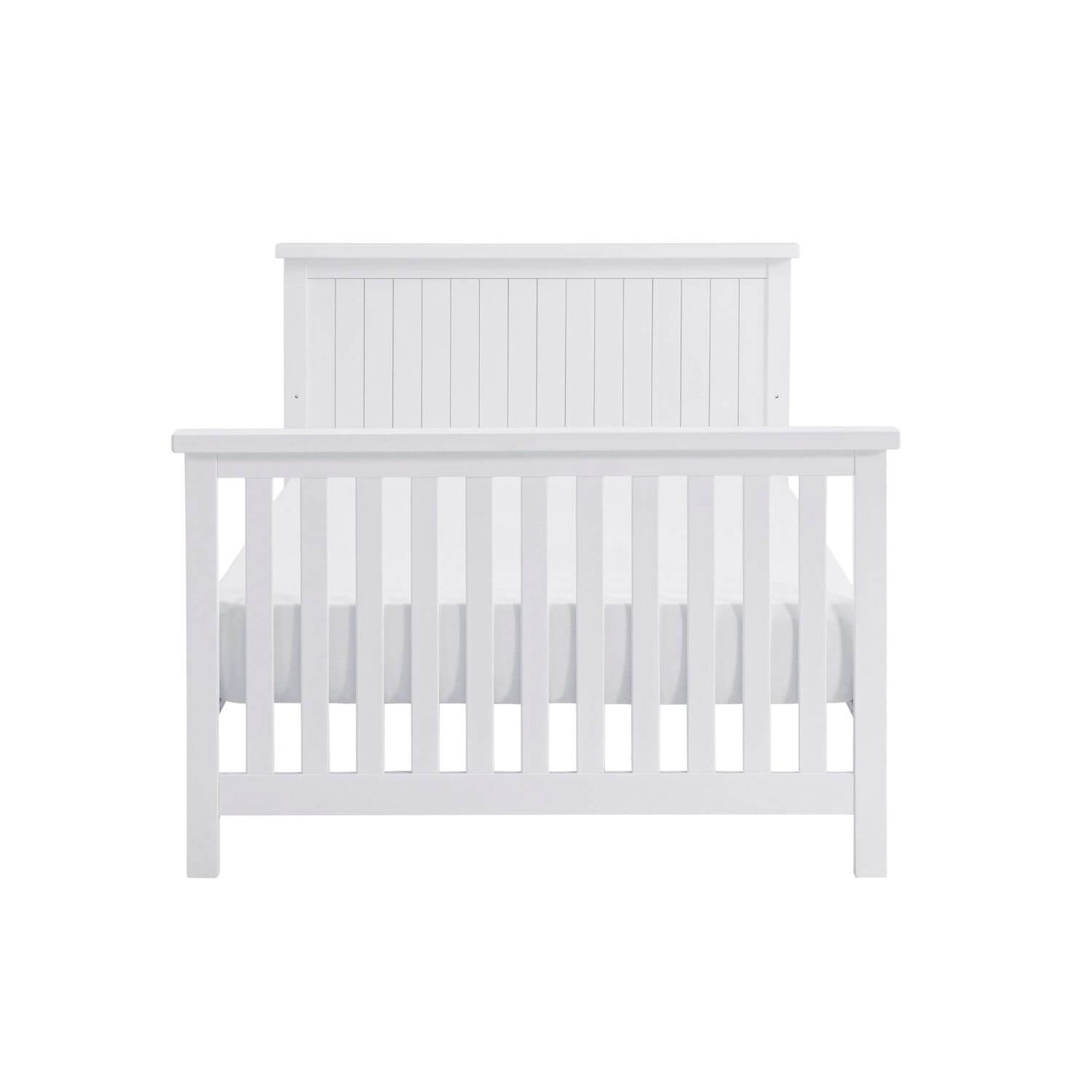 Soho Baby Everlee 4-in-1 Convertible Crib in Whitewash - Converted to a Full Bed