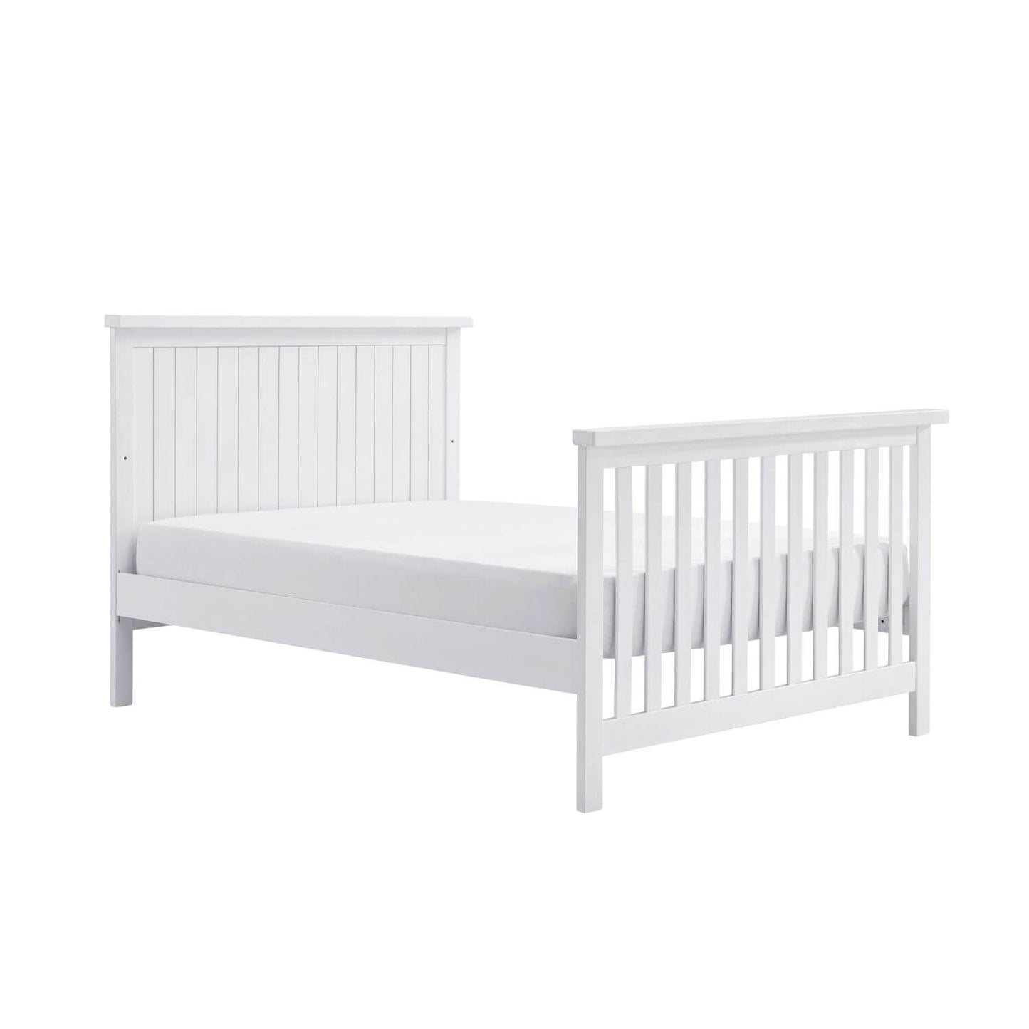 Soho Baby Everlee 4-in-1 Convertible Crib in Whitewash - Converted to a Full Bed