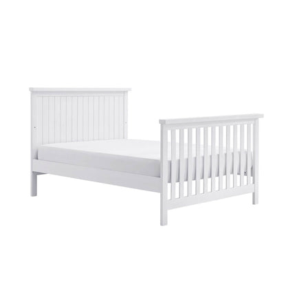 Soho Baby Everlee 4-in-1 Convertible Crib in Whitewash - Converted to a Full Bed