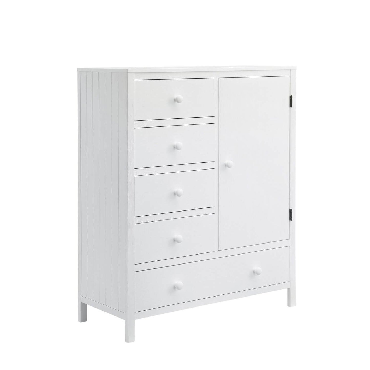 Soho Baby Everlee 5 Drawer Chifferobe | Whitewash