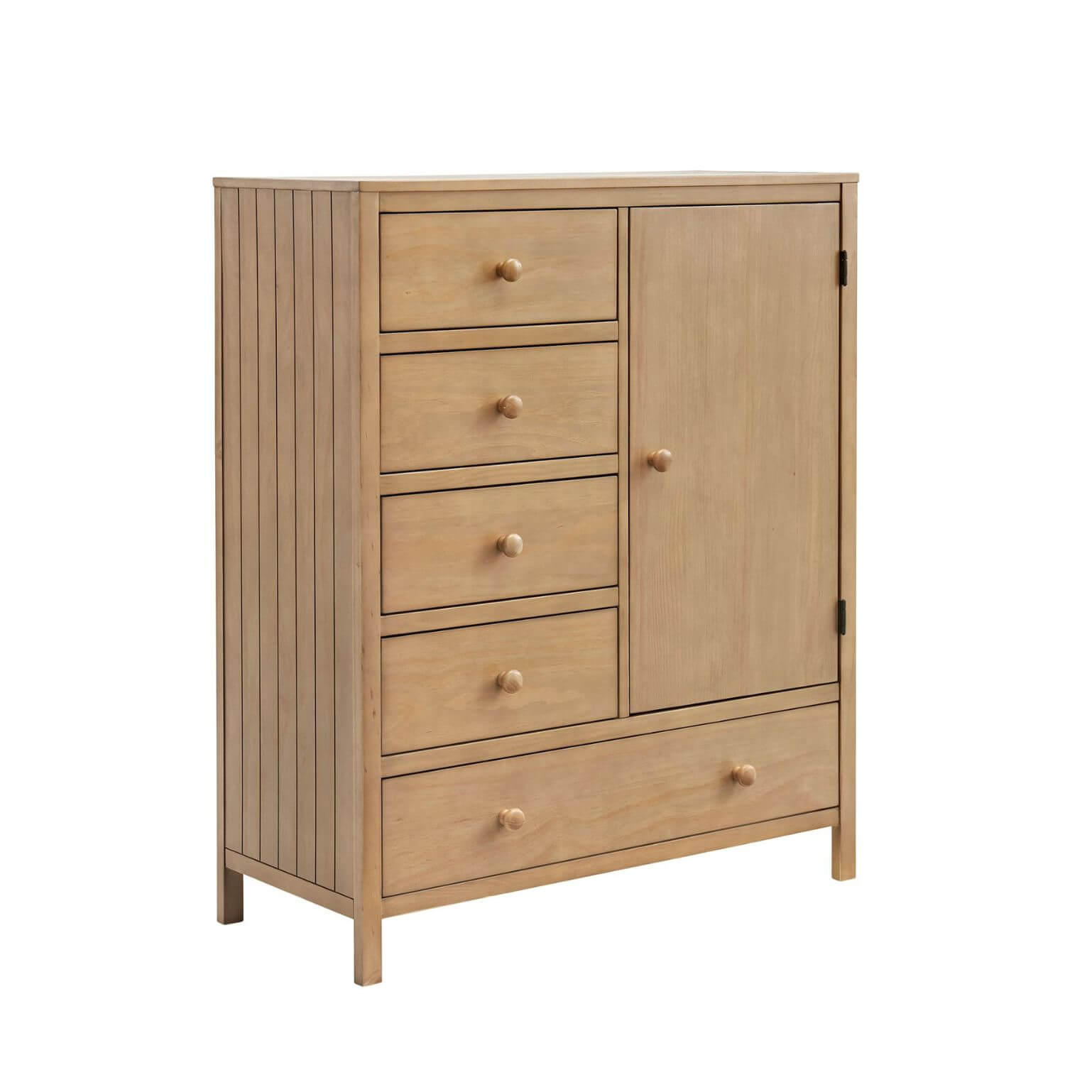 Soho Baby Everlee 5 Drawer Chifferobe | Honey Wood