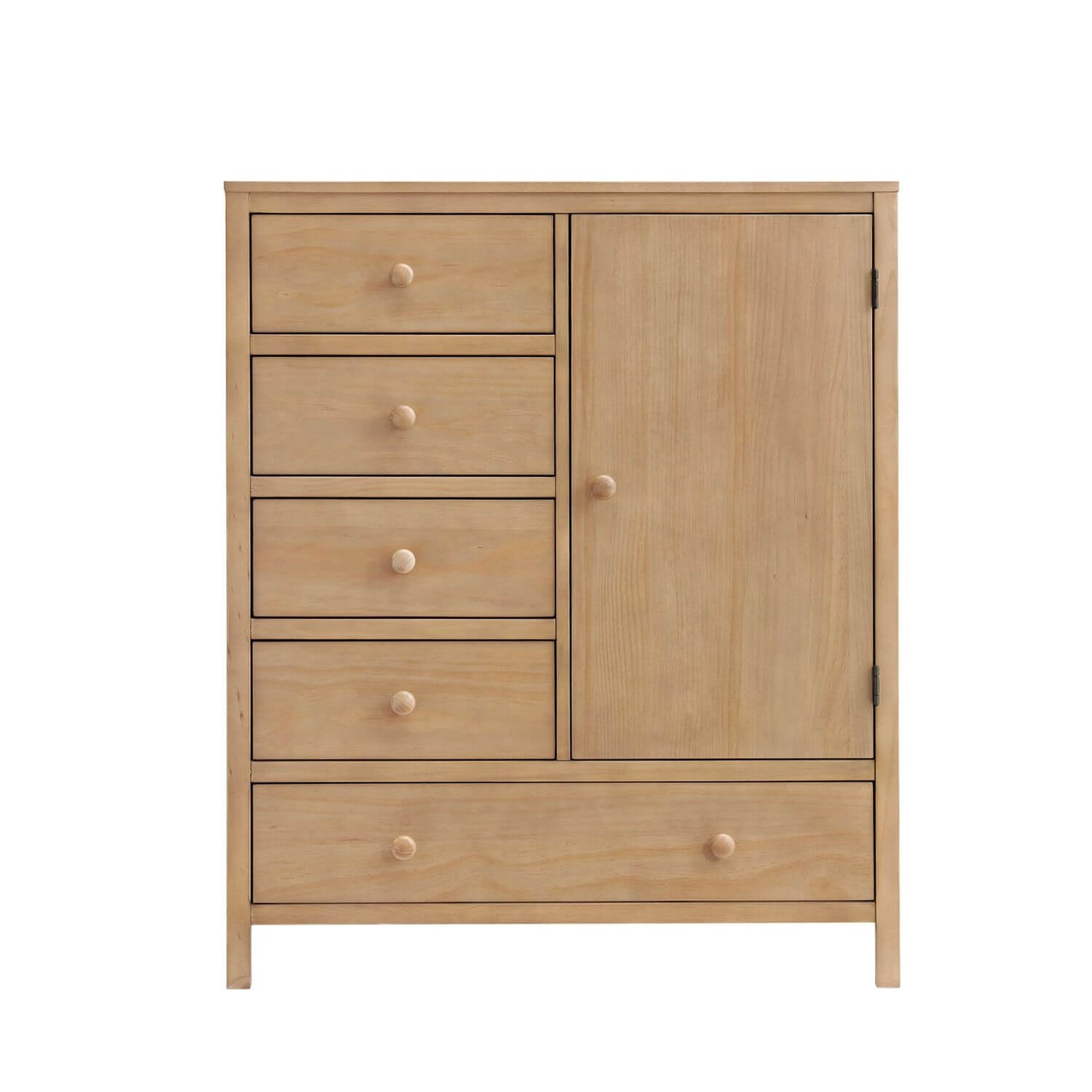 Soho Baby Everlee 5 Drawer Chifferobe | Honey Wood