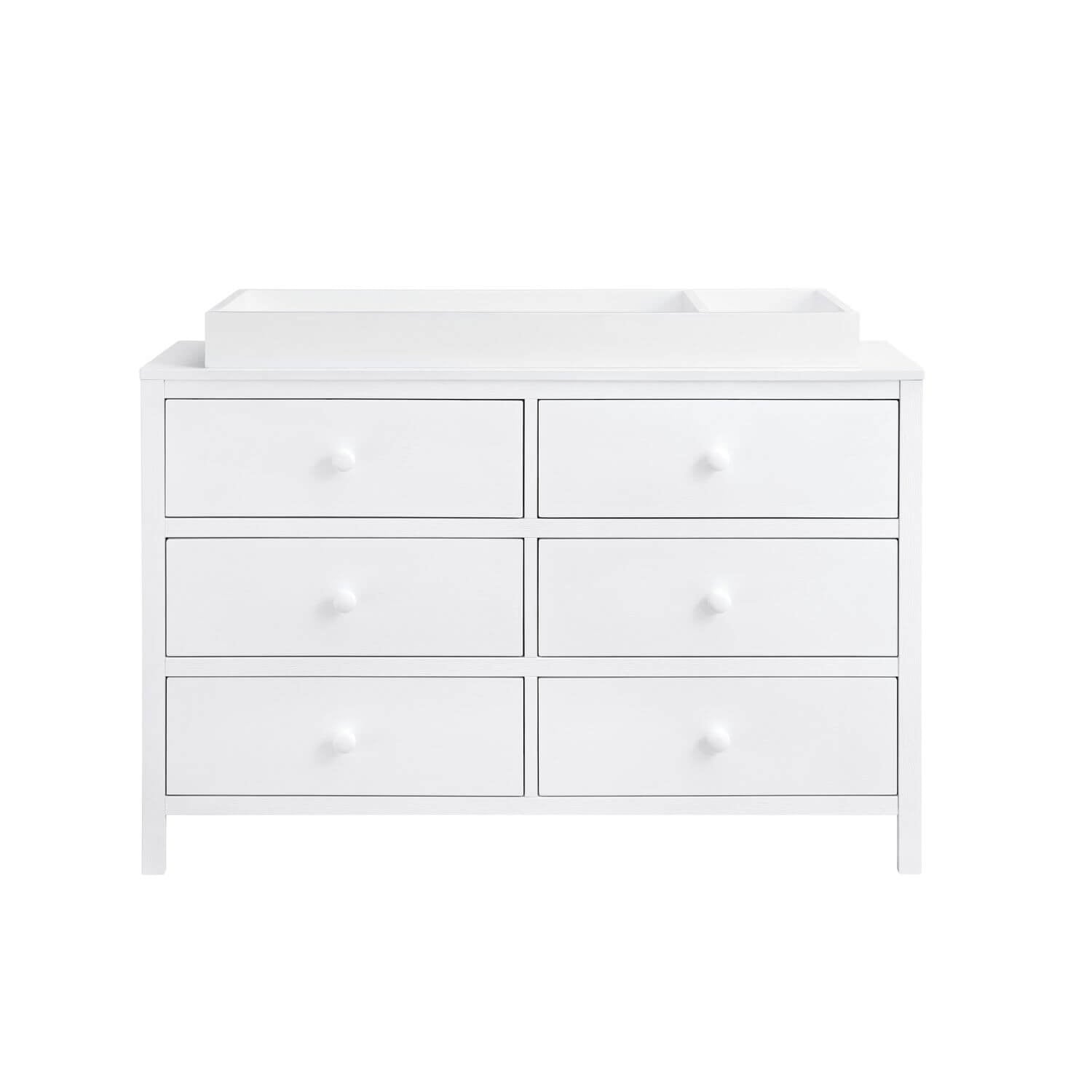 Soho Baby Everlee 6-Drawer Dresser in Whitewash w/ Changing Topper