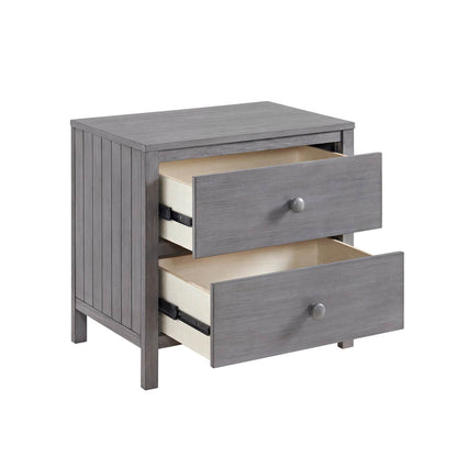 Soho Baby Everlee 2-Drawer Nightstand in Greystone - Open
