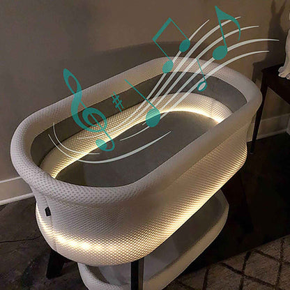 TruBliss Evi Smart Bassinet - White on White