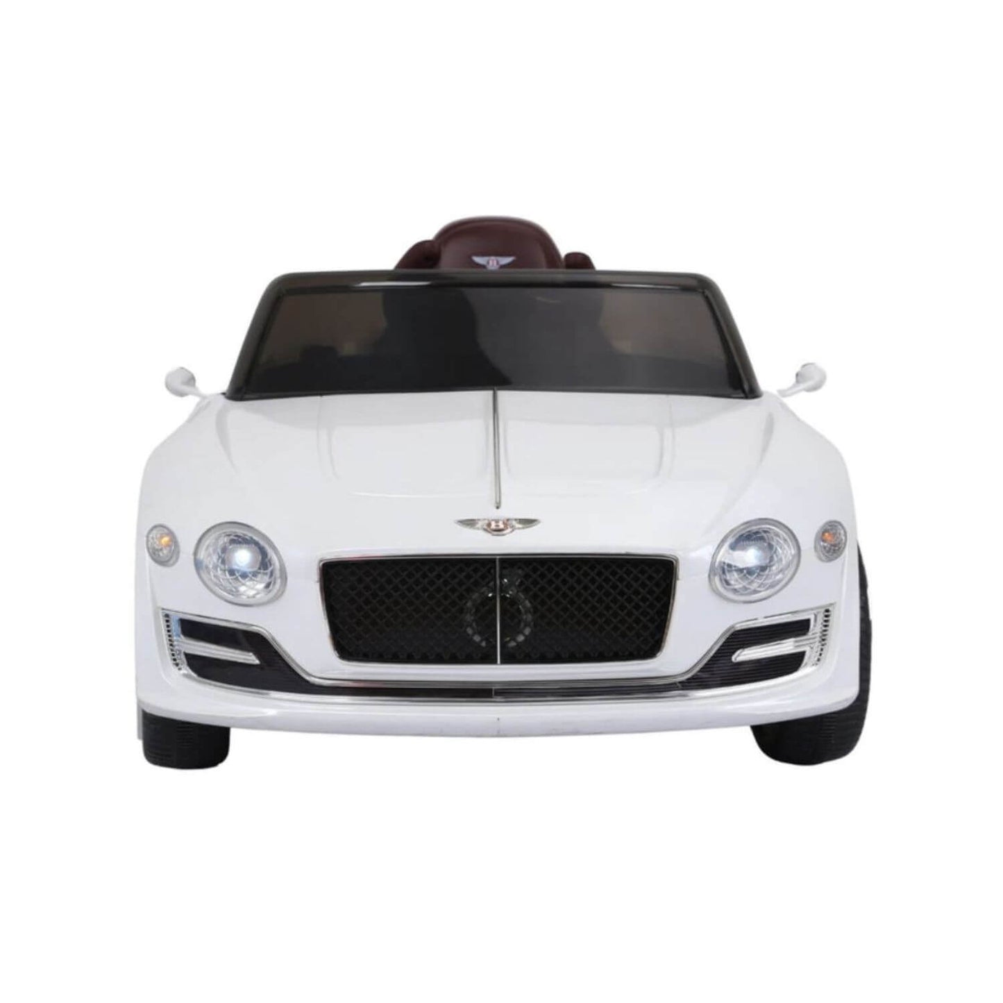 Front View of Bentley EXP 12 Electric Ride-On Speed Car White