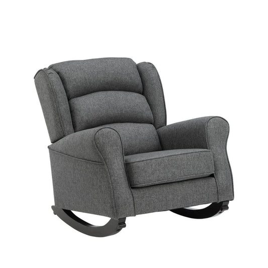 ACME Fabien Rocking Chair in Gray Fabric