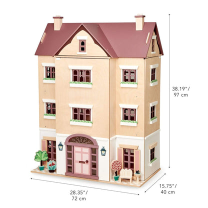 Tender Leaf Fantail Hall with dimensions indicated