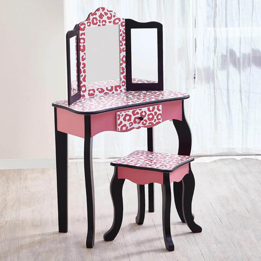 Fantasy Fields Gisele Leopard Print Vanity Playset