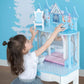 Girl Playing at Fantasy Fields Kids Dreamland Castle Vanity Set Blue