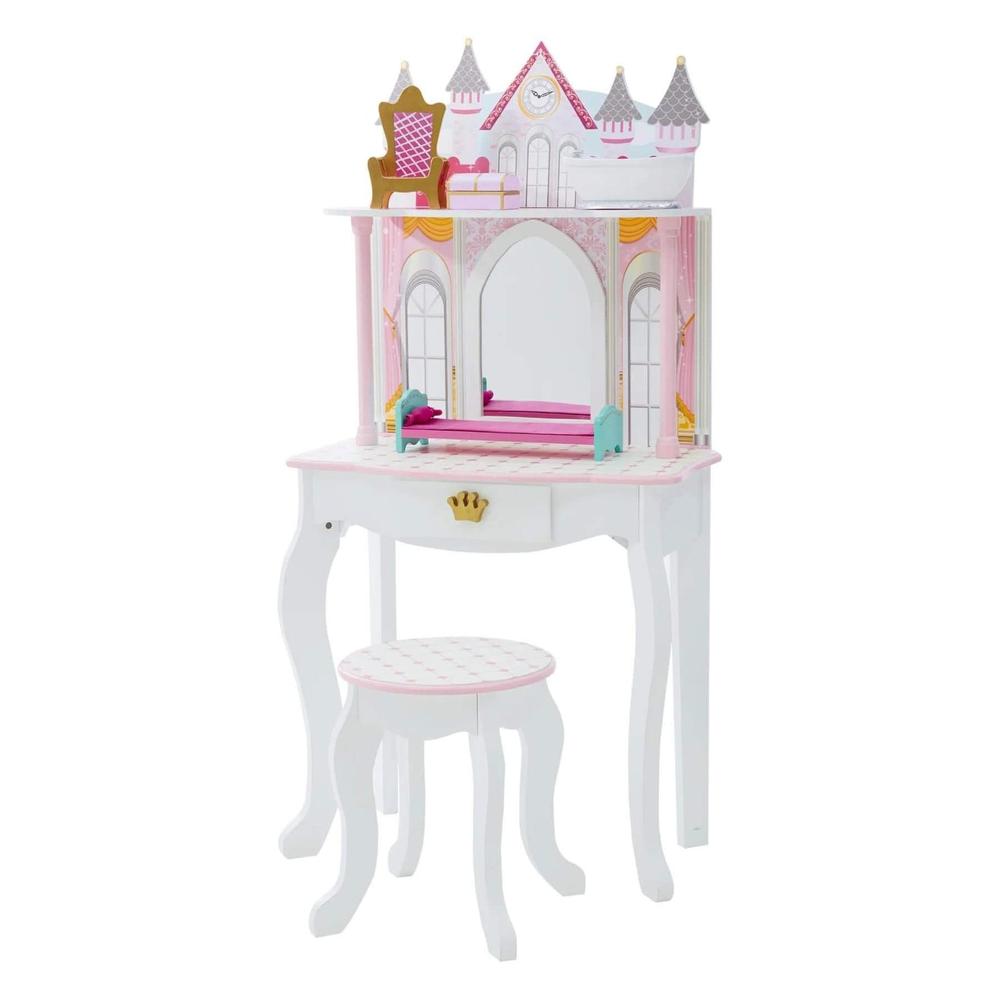 Fantasy Fields Kids Dreamland Castle Vanity Set White/Pink