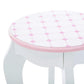 Fantasy Fields Kids Dreamland Castle Vanity Stool White/Pink