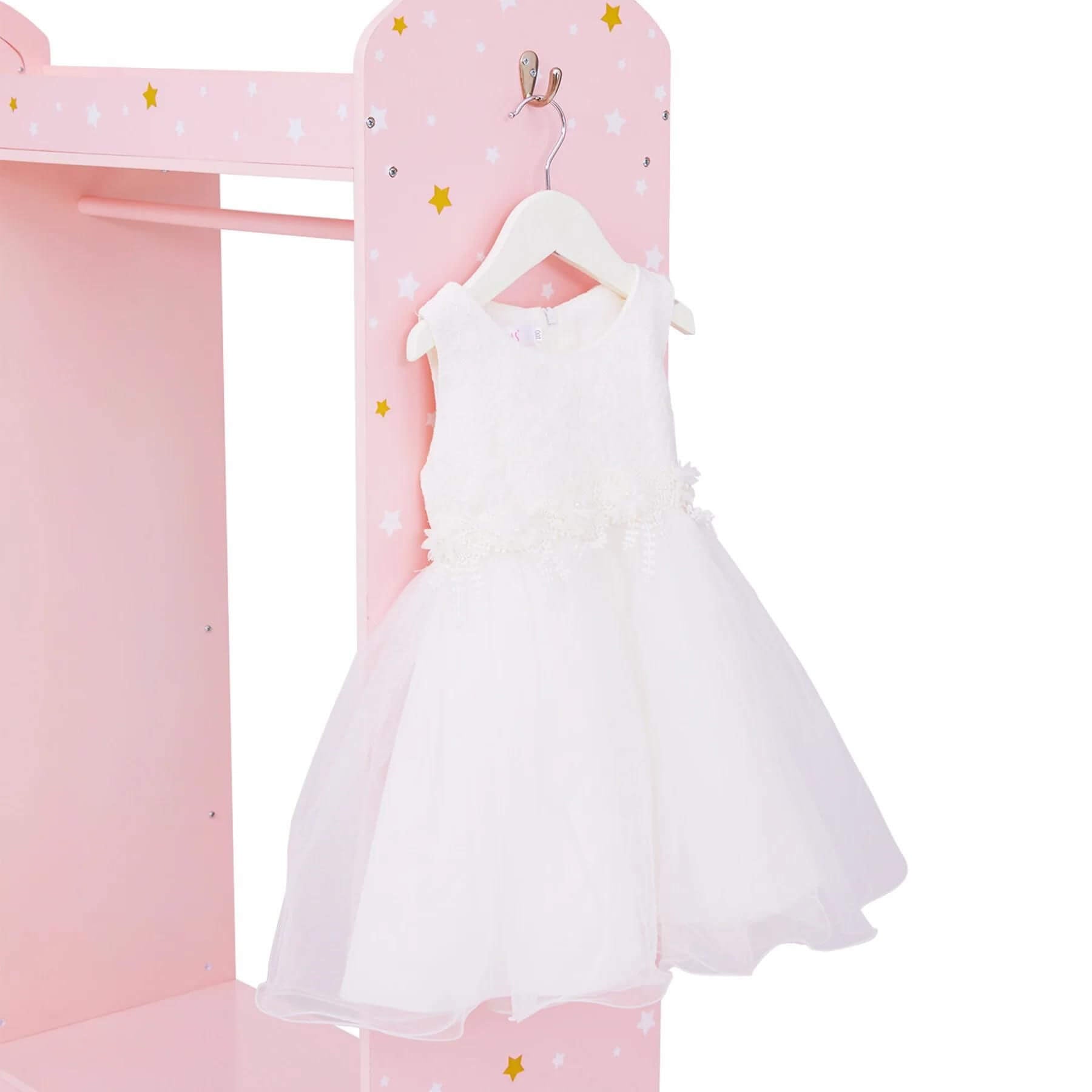 Detail View of Fantasy Fields Kids Freestanding Clothing Rack Pink