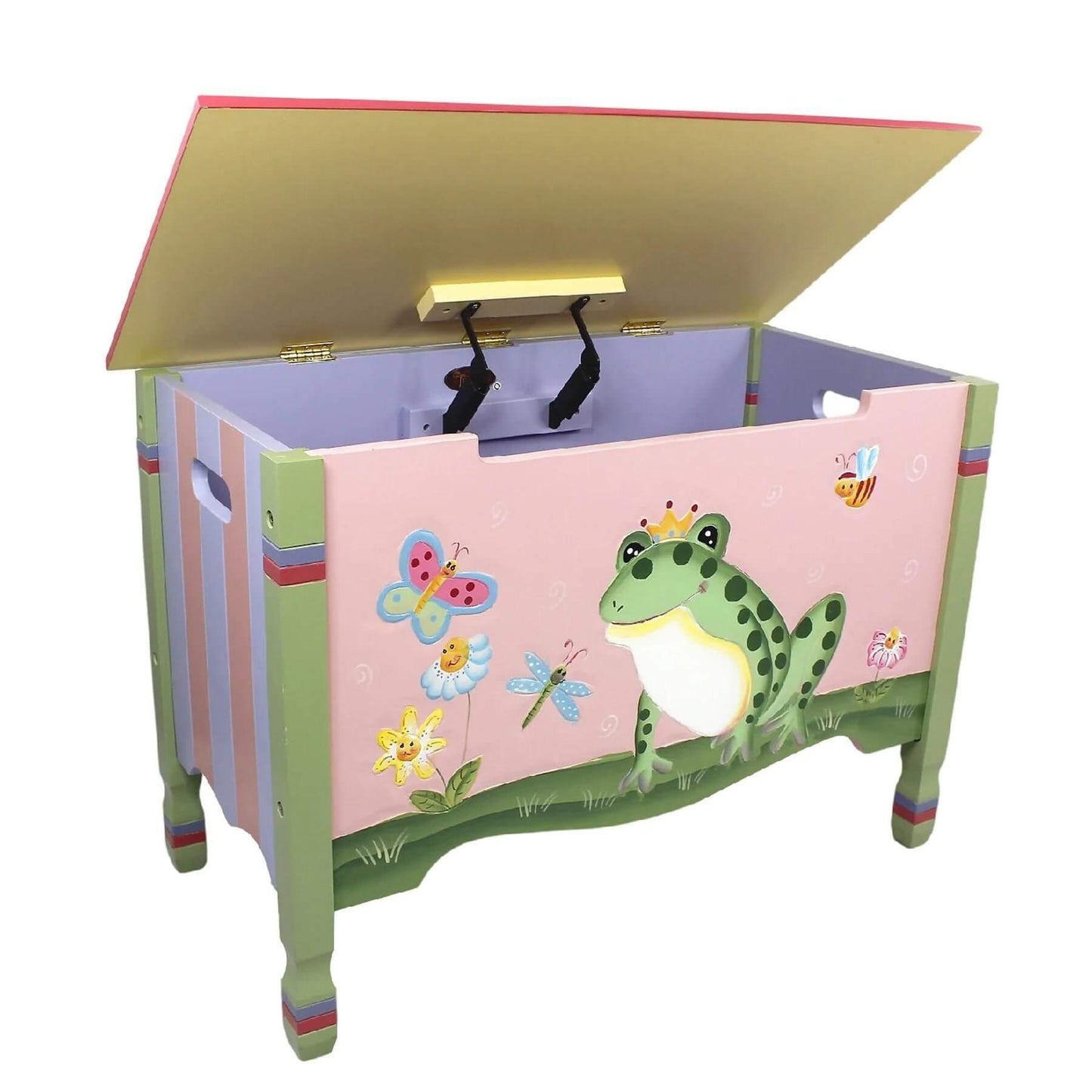 Fantasy Fields Kids Magic Garden Kids Wooden Toy Storage Chest w/ Lid Open