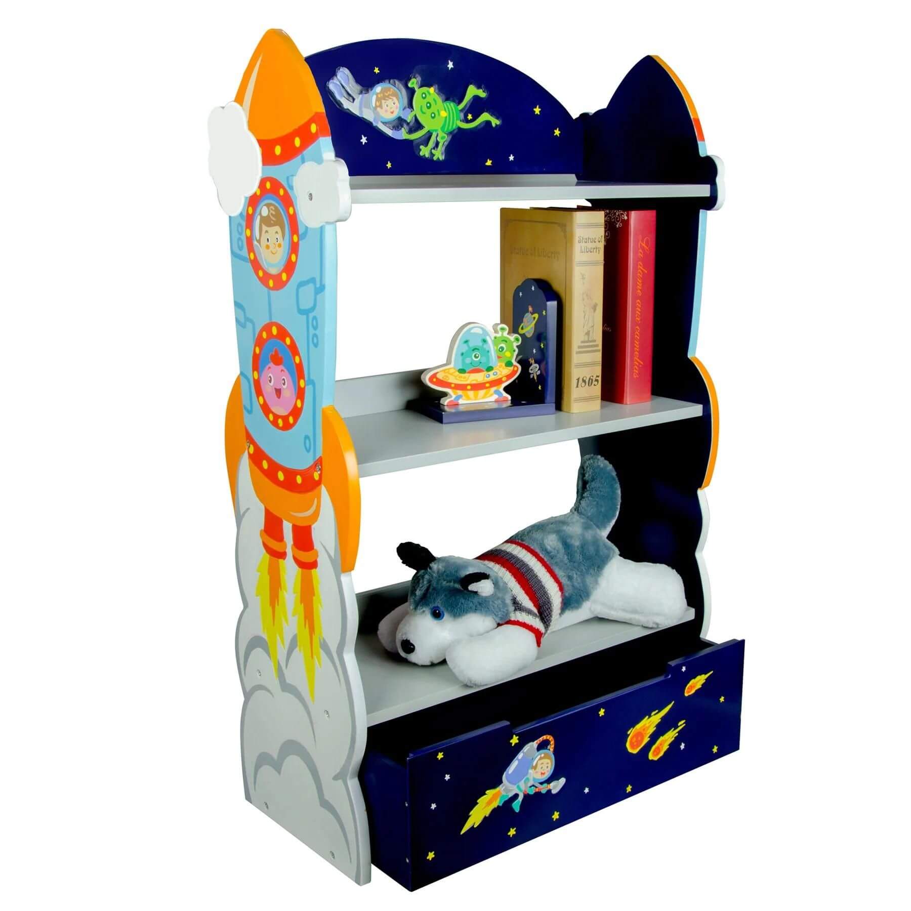 Fantasy Fields Kids Wooden Outer Space Bookshelf