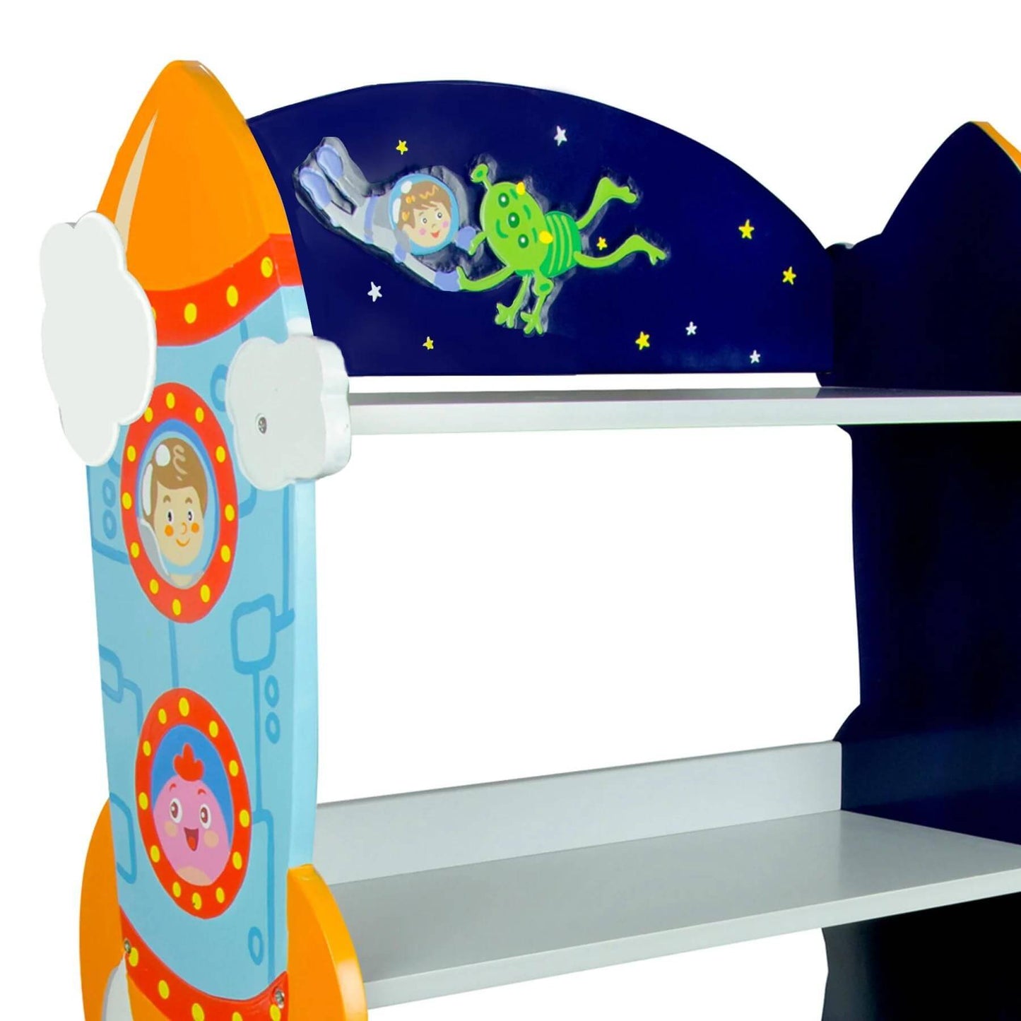 Detail View of Fantasy Fields Kids Wooden Outer Space Bookshelf