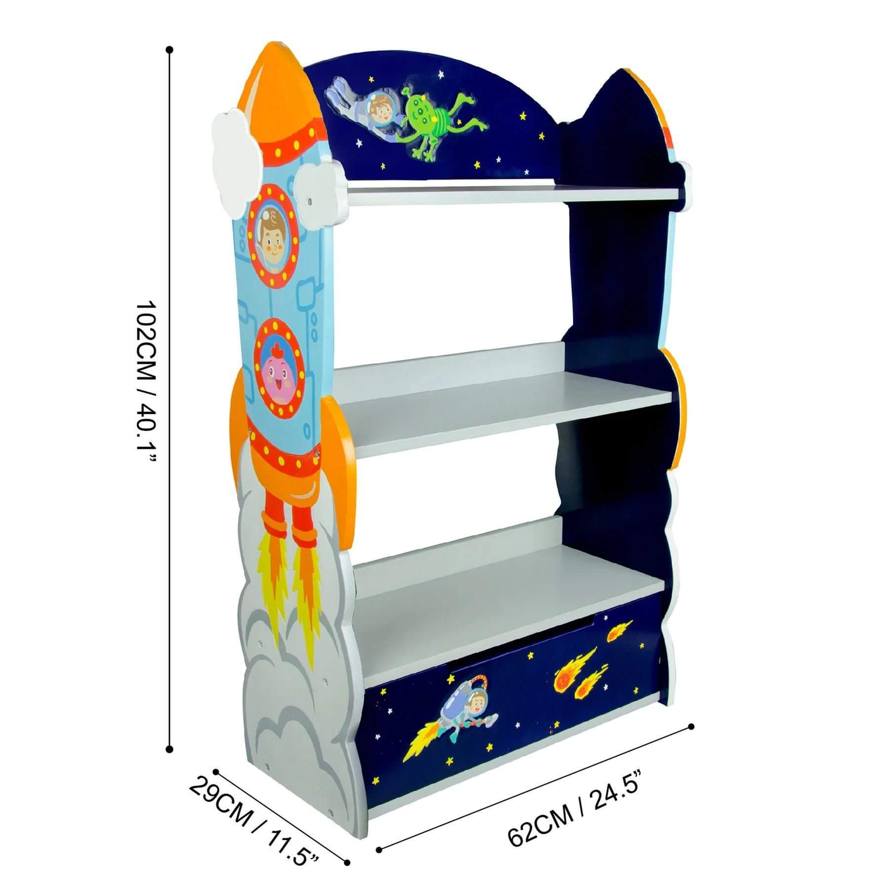 Fantasy Fields Kids Wooden Outer Space Bookshelf