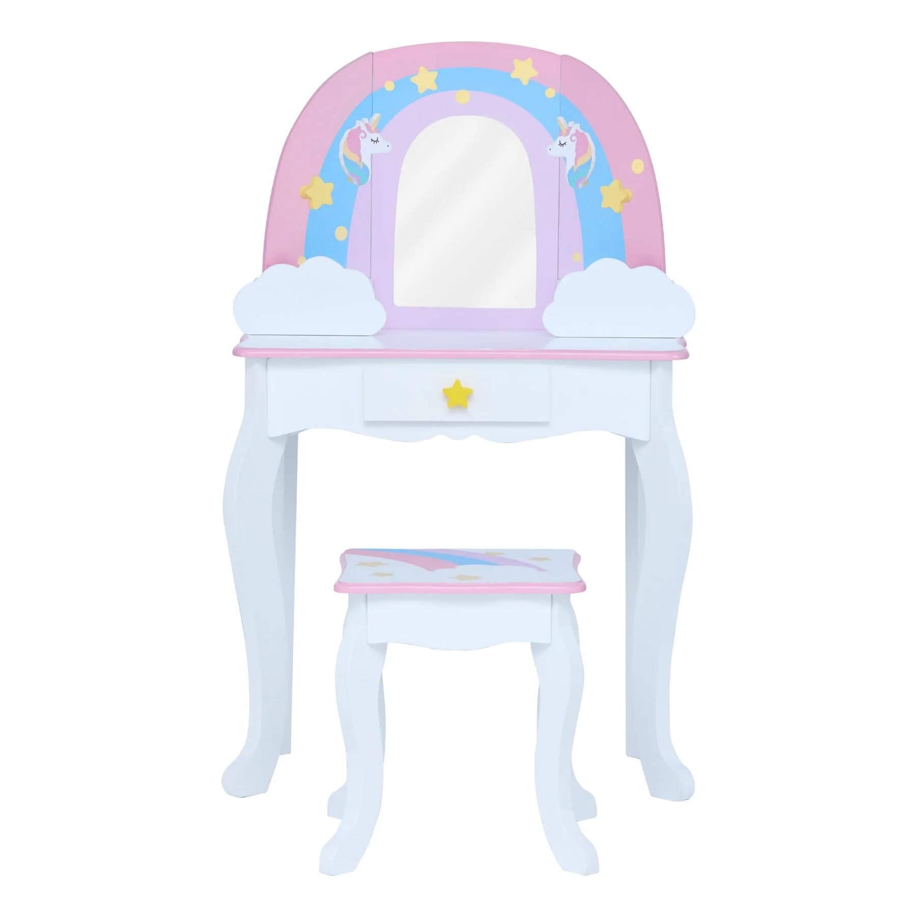 Fantasy Fields Little Dreamer Rainbow Unicorn Vanity Table Set